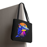 Ballena Cosmic Whale Art Eco Tote Bag Vibrant Geometric Ocean Design Durable Canvas Reusable Shopping Bag Premium Artistic Streetwear Accessory Perfect Gift for Nature Lovers Dreamers and Creative Thinkers