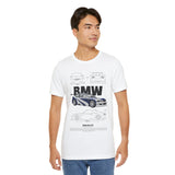 Blue Track Ready Performance Coupe Artwork Unisex Heavy Cotton Tee High Speed Racing Inspired Streetwear Graphic Shirt For Car Enthusiasts And Motorsport Art Fans