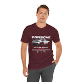 Porsche High-Performance Track Machine Blueprint Design Unisex Heavy Cotton Tee Powerful Street Racing Inspired Graphic Shirt
