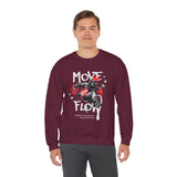 Move With Flow Breakdance Graphic Unisex Heavy Blend Crewneck Sweatshirt Hip Hop Streetwear Dance Rhythm Pullover