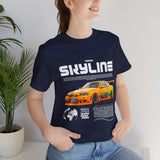JDM Street Racing Legend Skyline R34 Inspired Supra MK4 Style Unisex Graphic Tee Japanese Drift Car Culture Motorsport Streetwear Shirt