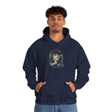 Break Bread Halftone Art Unisex Heavy Blend Hooded Sweatshirt Bold Urban Streetwear Hoodie Premium Hustle Design Comfortable Warm Everyday Wear for Confident Men Women Gift for Street Style Lovers