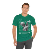 Blessed Angel Statue Graphic Unisex Jersey Short Sleeve Tee Gothic Streetwear Aesthetic Spiritual Bold Artistic Fashion T Shirt