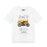 Honda CBR Superbike Blueprint Racing Motorcycle Graphic Tee Sport Bike Track Design T Shirt For Riders Speed Lovers Motorsport Streetwear Gift