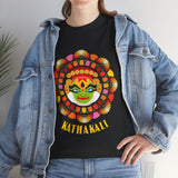 Kathakali Unisex T Shirt Kerala Traditional Dance Art Graphic Tee Indian Culture Festival Onam Heritage Malayalam Performance Heavy Cotton Top