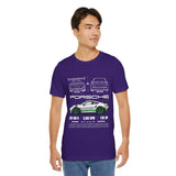 Porsche GT3 RS Inspired Blueprint Design Unisex Heavy Cotton Tee Premium Racing Streetwear Car Lovers T Shirt for Enthusiasts and Everyday Wear