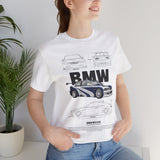 Blue Track Ready Performance Coupe Artwork Unisex Heavy Cotton Tee High Speed Racing Inspired Streetwear Graphic Shirt For Car Enthusiasts And Motorsport Art Fans