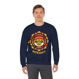 Unisex Kathakali Crewneck Sweatshirt Heavy Blend Pullover Kerala Traditional Dance Art Graphic Indian Culture Onam Festival Malayalam Heritage Design