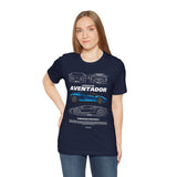 Blue Supercar Roadster Inspired Side Profile Art Unisex Tee Luxury Performance Streetwear Graphic Shirt