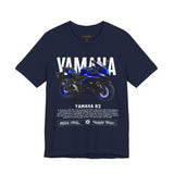 R3 Inspired Sport Motorcycle Art Unisex Heavy Cotton Tee Dynamic Streetwear Graphic for Riders and Moto Enthusiasts