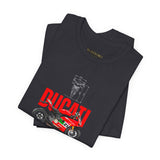 Italian Superbike 1199 Inspired Racing Motorcycle Blueprint Graphic Unisex Heavy Cotton Tee Premium Streetwear T Shirt for Riders Bikers Enthusiasts and Everyday Wear