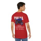 R3 Inspired Sport Motorcycle Art Unisex Heavy Cotton Tee Dynamic Streetwear Graphic for Riders and Moto Enthusiasts