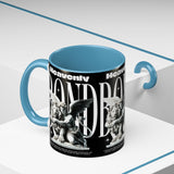 Heavenly Bond Accent Coffee Mug 11oz 15oz Angel And Lion Statue Spiritual Artistic Graphic Ceramic Cup Bold Motivational Streetwear Inspired Fashion Drinkware