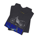 YZ Motocross Dirt Bike Blueprint Graphic Unisex Heavy Cotton Tee Off Road Racing Inspired Streetwear Gift for Riders and Bike Lovers