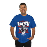 Faith Over Fear Jesus Crown Of Thorns Unisex Heavy Cotton Tee Christian Graphic Bold Religious Streetwear Motivational Bible Verse T Shirt