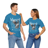 Blessed Angel Statue Graphic Unisex Jersey Short Sleeve Tee Gothic Streetwear Aesthetic Spiritual Bold Artistic Fashion T Shirt