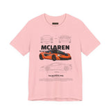 Orange Hypercar Blueprint Unisex Heavy Cotton Tee High Detail Automotive Art Streetwear Graphic for Car Enthusiasts and Daily Wear