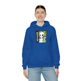 Not Alone Alien Unisex Hoodie UFO Graphic Pullover Sweatshirt Cartoon Extraterrestrial Sci Fi Space Themed Conspiracy Inspired Paranormal Streetwear