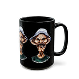 Grumpy Street Legend Ceramic Mug Funny Comic Art Coffee Cup Bold Urban Caricature Design Perfect Gift for Humor Lovers, Artists, and Streetwear Fans Ideal for Office, Home, and Studio