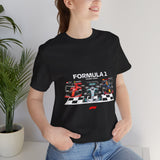 Formula 1 High Performance Triple Racing Machines Unisex Heavy Cotton Tee Dynamic Motorsport Inspired Streetwear Graphic Shirt for Speed Lovers and Premium Casual Style