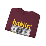 Hustler Original Money Maker Unisex Heavy Blend Crewneck Sweatshirt Streetwear Graphic Bold Dollar Bill Print Motivational Entrepreneur Pullover