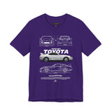 Toyota Supra Blueprint MK4 Japanese Sports Coupe Inspired Graphic T Shirt JDM Performance Streetwear Racing Culture Automotive Art Unisex Tee