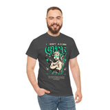 I Don’t Care True Freedom Angel Unisex Heavy Cotton Tee Gothic Cherub Graphic Bold Motivational Streetwear Aesthetic Statement T Shirt