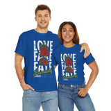 Love Fake Friendship Rose Graphic Unisex Heavy Cotton Tee Bold Statement Streetwear T Shirt Empowering Artistic Floral Design for Self Expression Perfect Gift for Friends Birthdays Parties Casual Wear