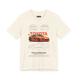 Legendary Orange Street Racer Blueprint Tee Unisex Heavy Cotton Retro Tuner Car Art Graphic Shirt for Enthusiasts