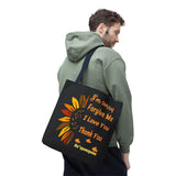 Sunflower Ho'oponopono Tote Bag Hawaiian Healing Prayer Design Spiritual Positivity Canvas Bag Mindfulness Reusable Durable Eco Friendly Shopping Tote