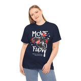 Move With Flow Breakdance Graphic Unisex Heavy Cotton Tee Hip Hop Streetwear Dance Rhythm Urban Style T Shirt