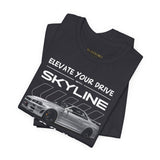 Japanese Performance Coupe Skyline Inspired Unisex Streetwear Tee High Speed Racing Car Graphic Shirt JDM Culture Drift Style Automotive Art Design For Car Lovers Urban Fashion