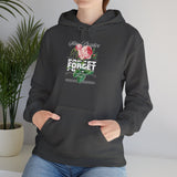 Stay Positive Forget Problems Rose Hoodie Comfortable Unisex Sweatshirt Motivational Streetwear Bold Floral Empowerment Design for Self Growth Perfect Gift for Friends Birthdays Cozy Days Casual Wear