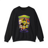 Halloween Cartoon Monsters Unisex Sweatshirt Cozy Streetwear Pullover Spooky Fall Fashion Perfect for Halloween Nights and Autumn Outings