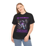 Butterfly Holographic Graphic Black Unisex Heavy Cotton bT Shirt Where Elegance Takes Flight Aesthetic Trendy Streetwear Fashion Outfit
