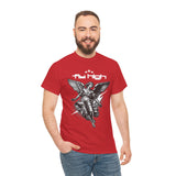 Fly High Angel Design Unisex Heavy Cotton Tee Streetwear Graphic T Shirt Spiritual Guardian Winged Warrior Style