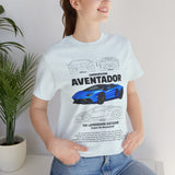 Blue Hypercar Blueprint Unisex Heavy Cotton Tee High Performance Streetwear Design for Car Enthusiasts Racers and Speed Lovers