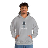 Existence Dystopian Society Cyborg Unisex Heavy Blend Hooded Sweatshirt Futuristic Sci Fi Robotic Graphic Cyberpunk Streetwear Hoodie