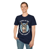 Laughing Donkey Fun Cartoon Unisex Heavy Cotton Tee Bold Humor Streetwear Trendy Graphic Shirt Perfect Gift for Friends Birthdays Casual Wear