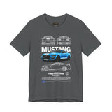Blue Apex Muscle Coupe Blueprint Art Unisex Heavy Cotton Tee Powerful Street Machine Graphic Shirt for Car Lovers and Collectors
