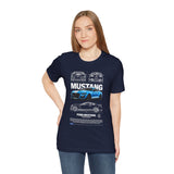 Blue Apex Muscle Coupe Blueprint Art Unisex Heavy Cotton Tee Powerful Street Machine Graphic Shirt for Car Lovers and Collectors