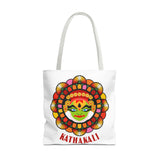 Kathakali Tote Bag Kerala Traditional Dance Art Canvas Bag Indian Culture Onam Festival Malayalam Heritage Ethnic Graphic Reusable Shopping Bag