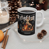 Fighter Resilience Victorious Flame Statue Graphic Ceramic Mug Unisex Motivational Coffee Tea Cup Streetwear Inspired Drinkware
