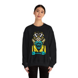 Breaking BadToxic Genius Neon Gas Mask Skull Unisex Heavy Blend Crewneck Sweatshirt Bold Cyberpunk Streetwear Fashion For Artists Rebels Gamers And Visionaries With Futuristic Neon Glow Design