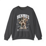 Hermes Greek Mythology Unisex Heavy Blend Crewneck Sweatshirt Ancient God of Communication and Travel Graphic Pullover