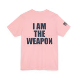 I Am The Weapon Unisex Heavy Cotton Tee Motivational Tactical Mindset Streetwear Bold Warrior Energy Graphic TShirt For Confidence Training Gym Wear Everyday Power Statement