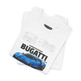 Blue Hypercar Artwork Unisex Heavy Cotton Tee High Speed Performance Inspired Streetwear Graphic Shirt For Car Enthusiasts And Automotive Art Collectors