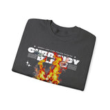 Currency Blaze Burning Money Graphic Unisex Heavy Blend Crewneck Sweatshirt Bold Streetwear Flame Cash Statement Urban Pullover