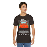 Legendary Orange Street Machine Rear View Unisex Heavy Cotton Tee Powerful JDM Inspired Car Art Graphic Shirt for Collectors and Gearheads