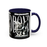 Heavenly Bond Accent Coffee Mug 11oz 15oz Angel And Lion Statue Spiritual Artistic Graphic Ceramic Cup Bold Motivational Streetwear Inspired Fashion Drinkware